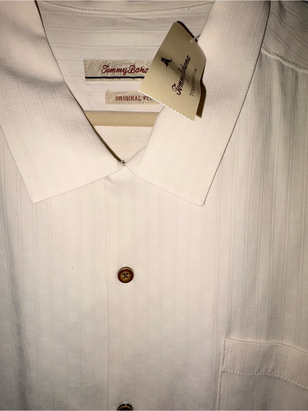 Tommy Bahama Silk White 'DaVine Intervention' Winged Wine Glass Shirt XXL - Picture 5 of 7